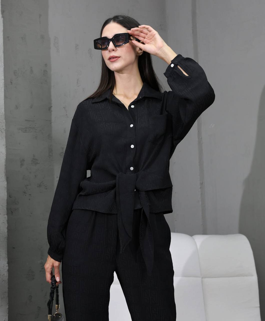 Düğmeli Oversize Takım