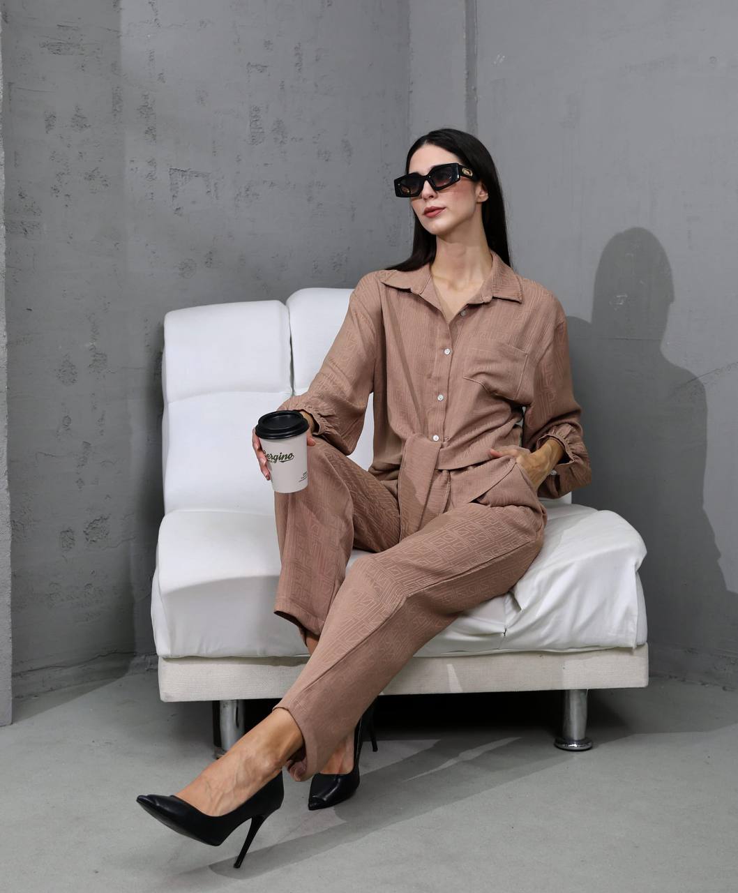 Düğmeli Oversize Takım