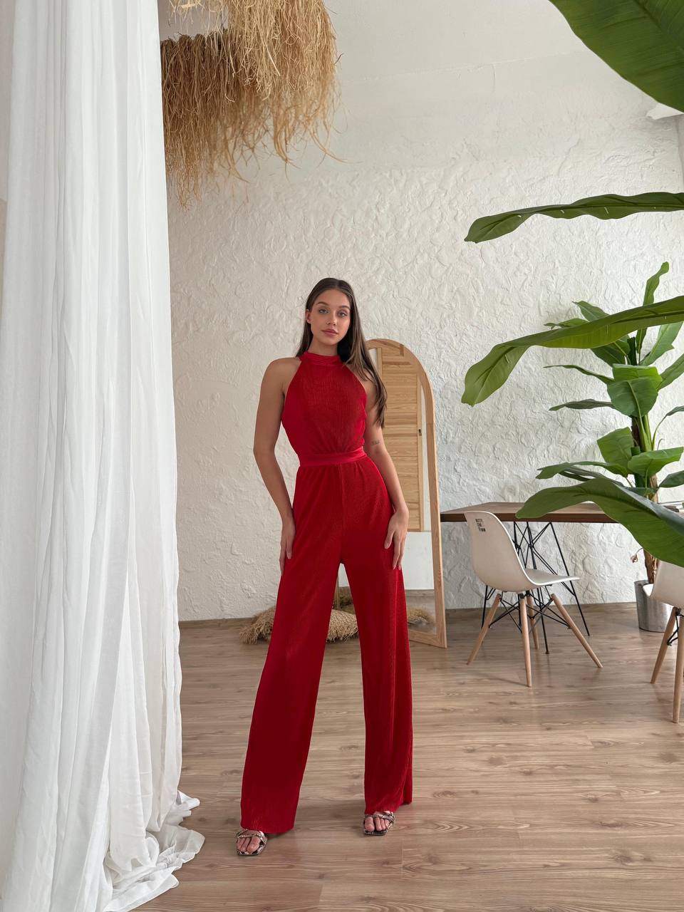Yüksek Yaka Şık Tulum